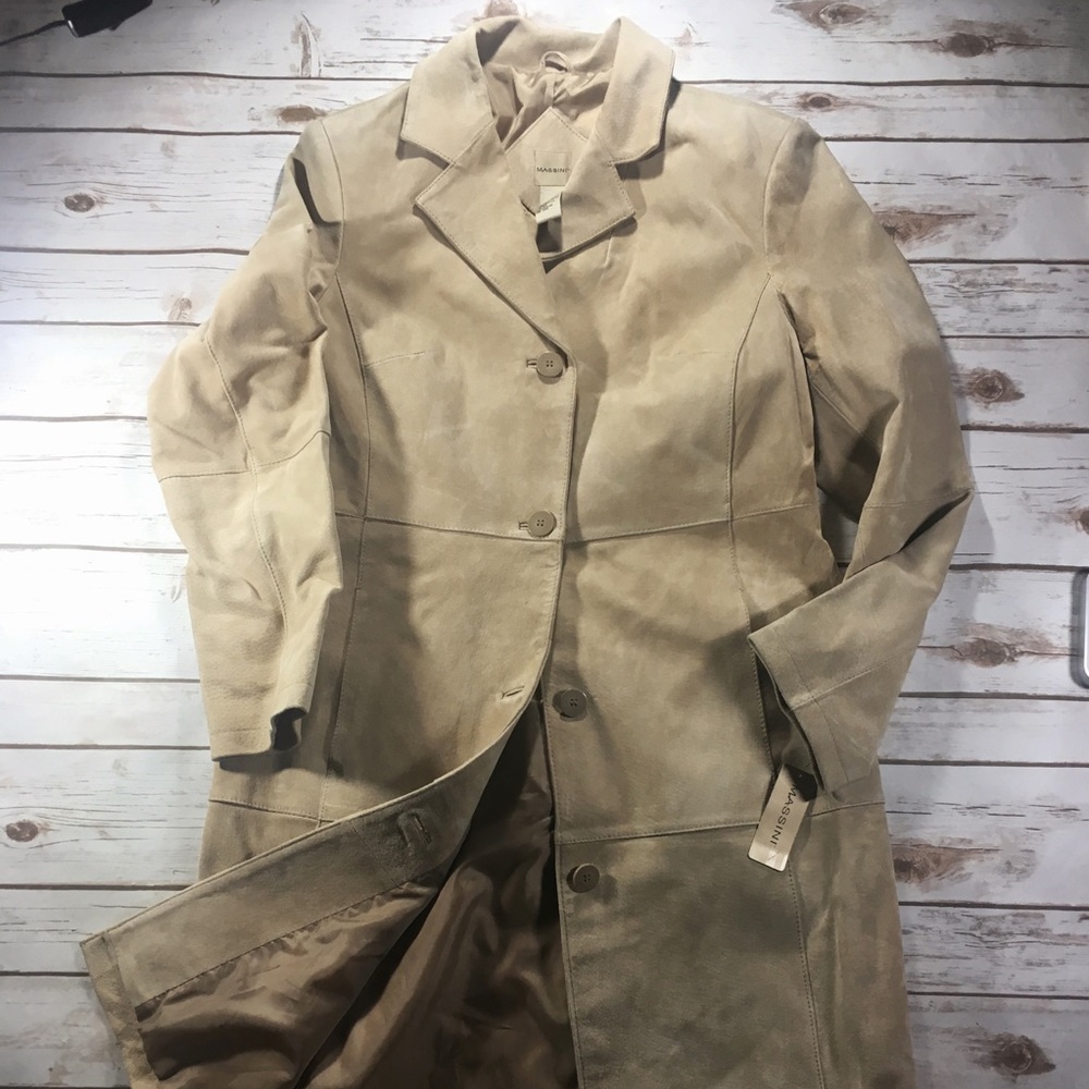 Massini Long Leather Coat